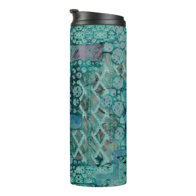 Garrafa Térmica Abstrato Ethno Pattern - Folclore Art 2 (Rotação à direita)