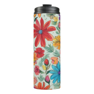 Garrafa Térmica Abstrato floral colorida nº 29 -