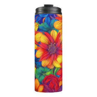 Garrafa Térmica Abstrato floral colorida nº 67 -
