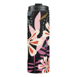 Garrafa Térmica Abstrato floral padrão de superfície sem costura