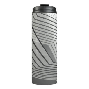 Garrafa Térmica Abstrato futurismo arquitetura em fundo 3d ill