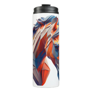 Garrafa Térmica Abstrato Horse Art A Colorida Twist on Wildlife Im