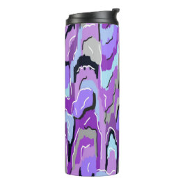 Garrafa Térmica Abstrato púrpura com azul e preto