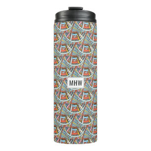 Garrafa Térmica Abstrato - Tumbler de monograma personalizado de p