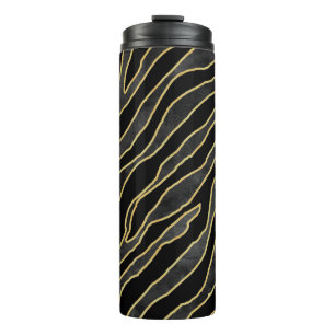 Garrafa Térmica Abstrato zebra listrada. Ilustração de impressã