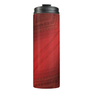 Garrafa Térmica Aceitação   Padrão de Boho Eclético Vermelho