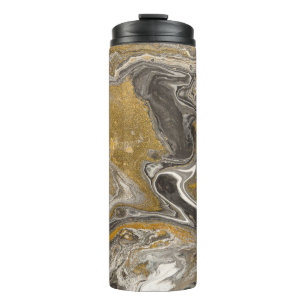Garrafa Térmica acrílico marmoreado, textura inspirada na natureza