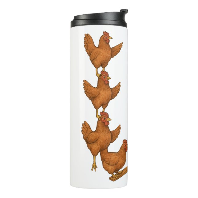 Garrafa Térmica Acrobatas de frango (Giro à esquerda)