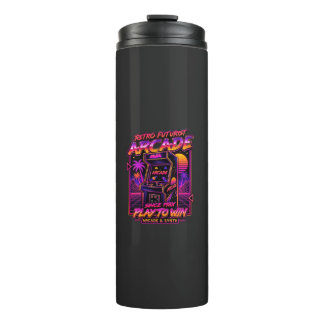 Garrafa Térmica Adesivo Neon Retro Arcade Synthwave