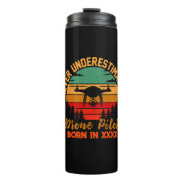 Garrafa Térmica Adicionar Ano, Alterar Texto, Nunca Subestimar Dro