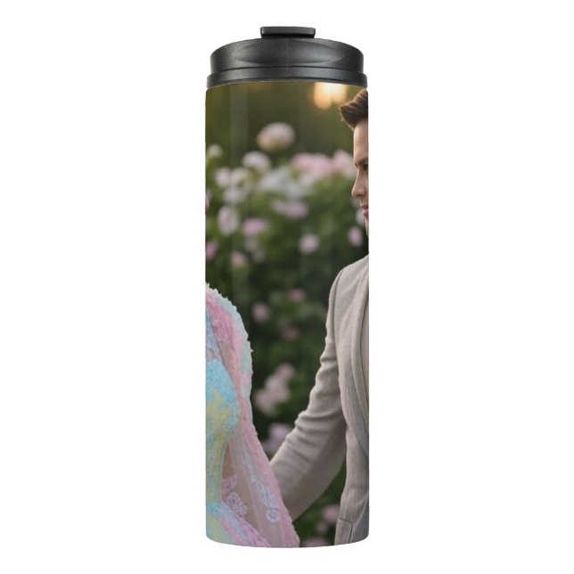 Garrafa Térmica Adicionar Foto de Casamento Personalizar (Frente)