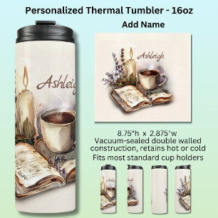 Garrafa Térmica Adicionar Nome, Livro de Velas de Aquarela & Café
