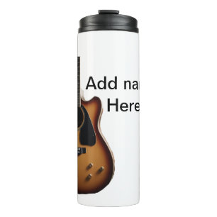 Garrafa Térmica Adicione o nome do texto guitarra acústica castanh