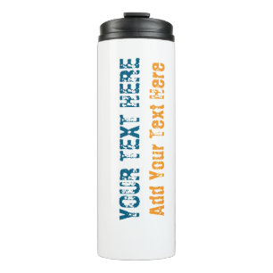 Garrafa Térmica Adicione seu próprio slogan de texto minimalista m
