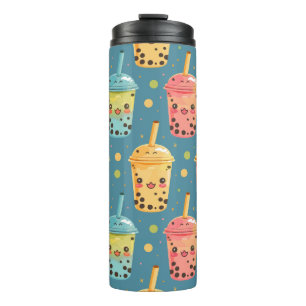 Garrafa Térmica Adorável Kawaii Boba Drink Design