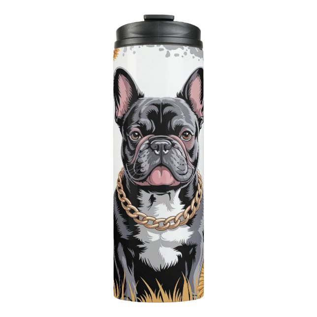 Garrafa Térmica Adorável Mãe de Bulldog Francês (Frente)