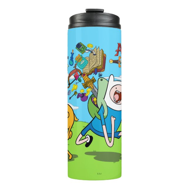 Garrafa Térmica Adventure Time | Finn's Backpack Adventure Gear (Frente)