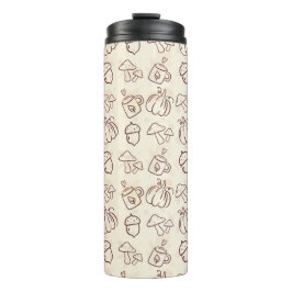 Garrafa Térmica Aesthetic Autumn Doodle Pattern Thermal Tumbler