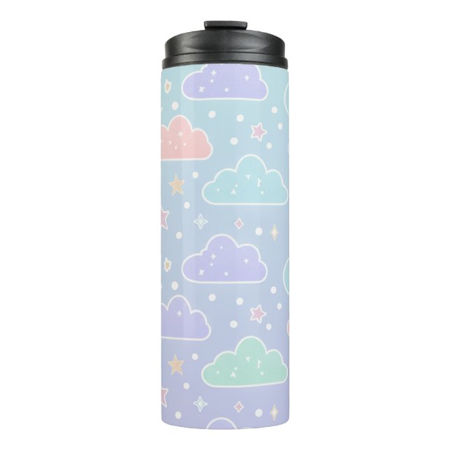 Garrafa Térmica Aesthetic Pastel Cloud Insulated Tumbler (Frente)
