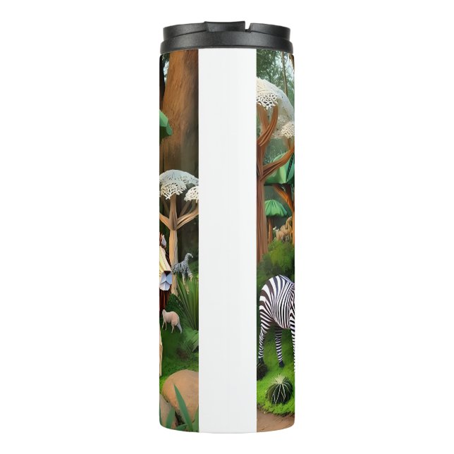 Garrafa Térmica  African animals in origame (Verso)