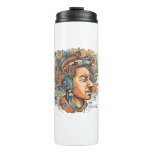 Garrafa Térmica Afro Boho Queen - Colorida Artística