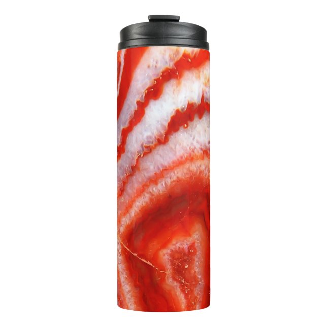 Garrafa Térmica Ágata de Laranja Sangrenta. (Frente)