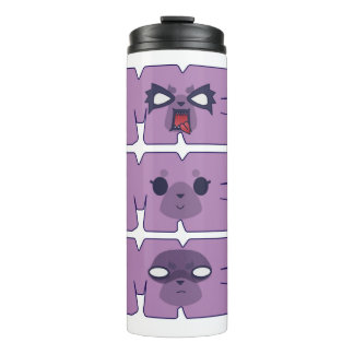 Garrafa Térmica Aggretsuko! Rostos Tumbler Térmico
