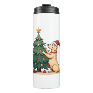 Garrafa Térmica Ajudante de Árvore de Natal Labrador