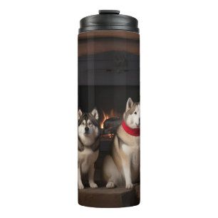 Garrafa Térmica Akita ao lado da Lareira Natal