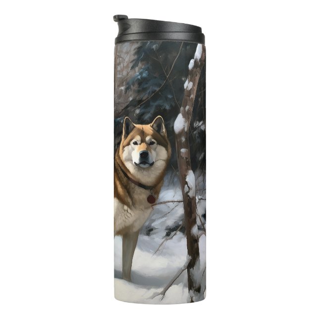 Garrafa Térmica Akita Deixe Nevar Natal (Rotação à direita)