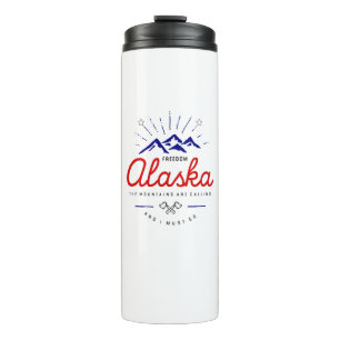 Garrafa Térmica Alaska Mountains are Calling I Must Go Light-Color