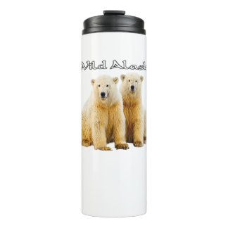 Garrafa Térmica Alaska Wildlife Polar Bears Thermol Tumbler