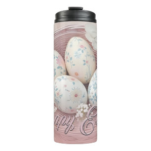 Garrafa Térmica Alegria Gentil de Páscoa com Motivo Floral