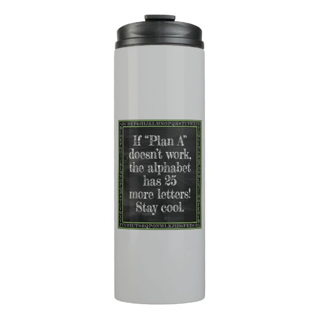 Garrafa Térmica Alfabeto das Possibilidades (Frente)