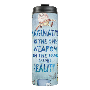 Garrafa Térmica Alice em citações do país das maravilhas -