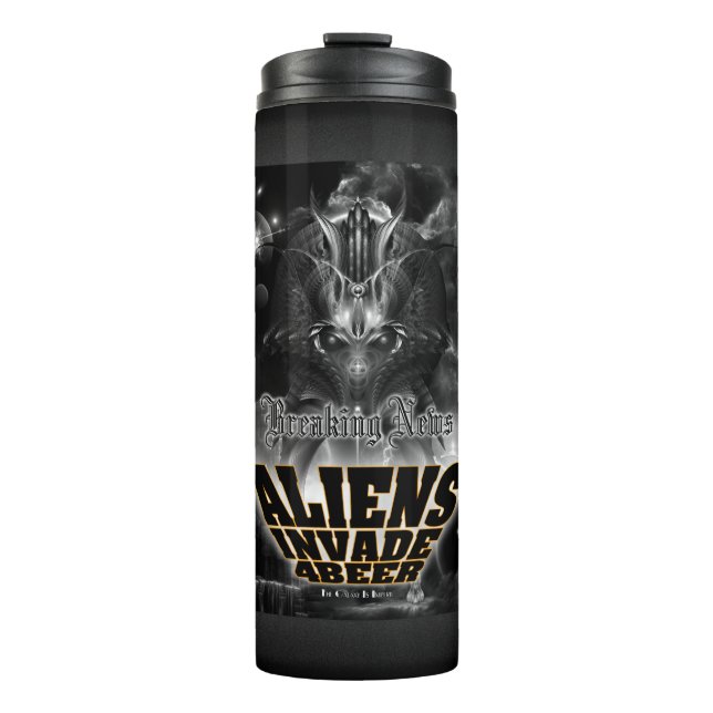 Garrafa Térmica Aliens Invade 4 Beer Galaxy Attack (Frente)