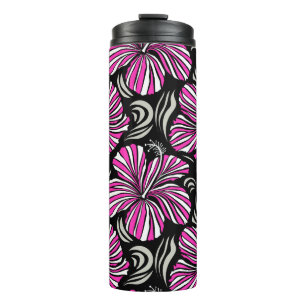 Garrafa Térmica Aloha Hawaii, Convite de festas de Luau em preto