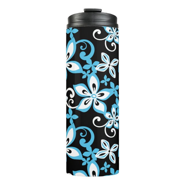 GARRAFA TÉRMICA ALOHA HAWAII (PRETO/AZUL) (Frente)