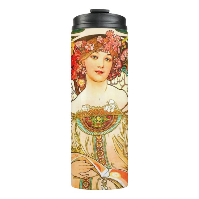 Garrafa Térmica Alphonse Mucha Art Nouveau Daydre (Frente)