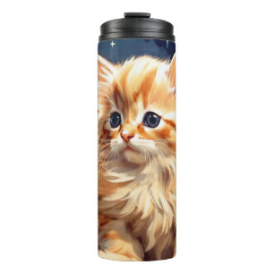 Garrafa Térmica Alphonse Mucha Art Nouveau Orange Cat