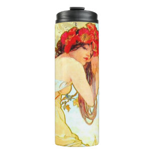 Garrafa Térmica Alphonse Mucha Art Nouveau Summer