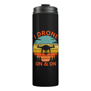 Garrafa Térmica Alterar Texto ou Adicionar Nome, Eu Drone On e On 