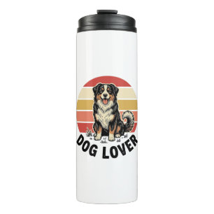 Garrafa Térmica Amante de Cães Gravação Vintage Desenho de Cão Fof