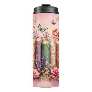 Garrafa Térmica Amante de Livros Florais