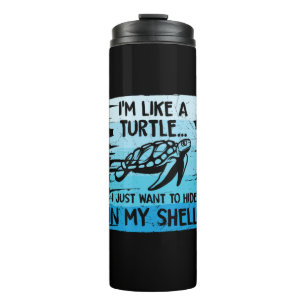 Garrafa Térmica Amante de Tartarugas   Eu Sou Como Uma Tartaruga