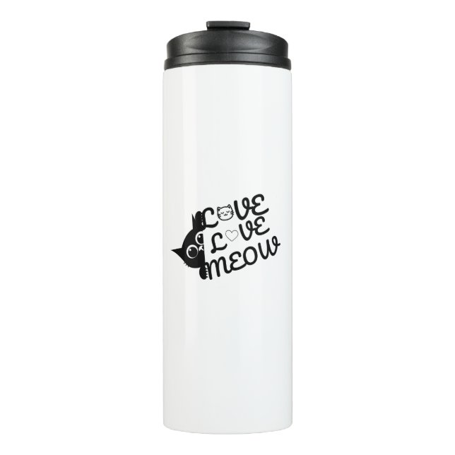 Garrafa Térmica Ame Ame Gato Fofo (Frente)