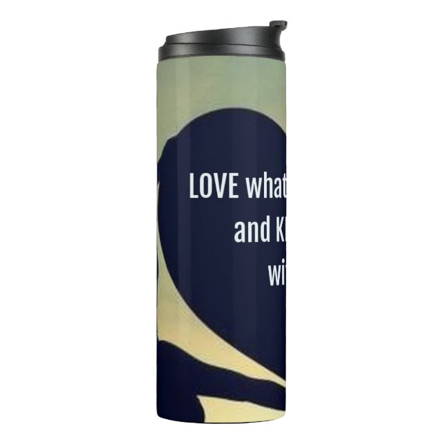 Garrafa Térmica Ame o que você está fazendo - Adiela Akoo - (Giro à esquerda)