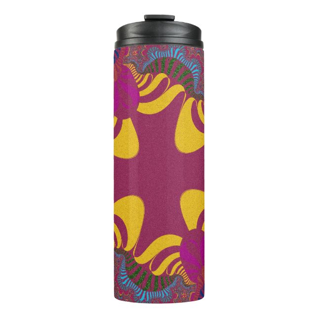 Garrafa Térmica Ameixa e Cruz Amarela (Frente)