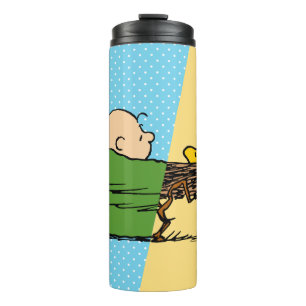 Garrafa Térmica Amendoins   Charlie Brown & Woodstock Half & Half