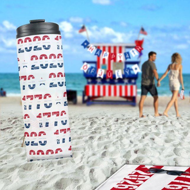 Garrafa Térmica America 250 Stars & Stripes 1776 2026 Lettering (Criador carregado)